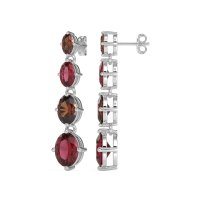 Graduating Oval Dangle Earrings