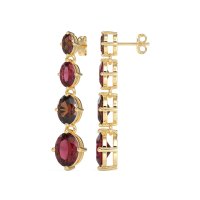 Graduating Oval Dangle Earrings