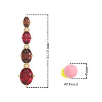 Graduating Oval Dangle Earrings