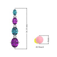Graduating Oval Dangle Earrings
