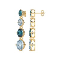 Graduating Oval Dangle Earrings