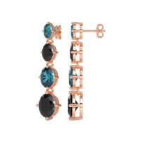 Graduating Oval Dangle Earrings