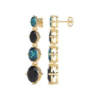 Graduating Oval Dangle Earrings