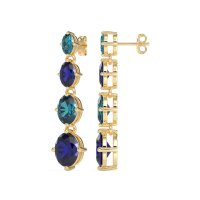 Graduating Oval Dangle Earrings