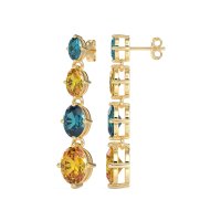 Graduating Oval Dangle Earrings