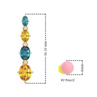 Graduating Oval Dangle Earrings