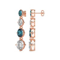 Graduating Oval Dangle Earrings