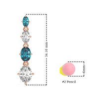 Graduating Oval Dangle Earrings