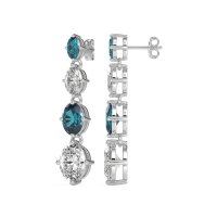 Graduating Oval Dangle Earrings