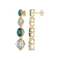 Graduating Oval Dangle Earrings