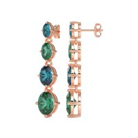 Graduating Oval Dangle Earrings