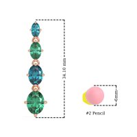 Graduating Oval Dangle Earrings