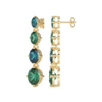 Graduating Oval Dangle Earrings