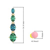 Graduating Oval Dangle Earrings