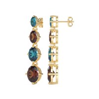 Graduating Oval Dangle Earrings