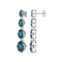Graduating Oval Dangle Earrings