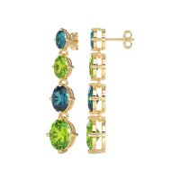 Graduating Oval Dangle Earrings