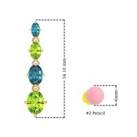 Graduating Oval Dangle Earrings