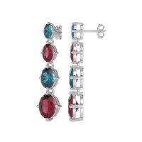 Graduating Oval Dangle Earrings