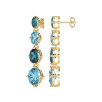 Graduating Oval Dangle Earrings