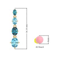 Graduating Oval Dangle Earrings