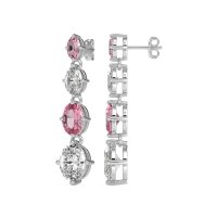 Graduating Oval Dangle Earrings