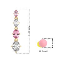 Graduating Oval Dangle Earrings