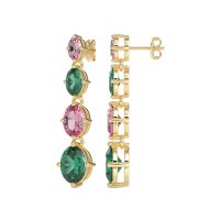 Graduating Oval Dangle Earrings