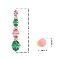 Graduating Oval Dangle Earrings