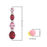 Graduating Oval Dangle Earrings