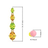 Graduating Oval Dangle Earrings