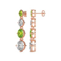 Graduating Oval Dangle Earrings