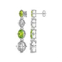 Graduating Oval Dangle Earrings