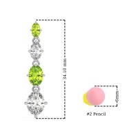 Graduating Oval Dangle Earrings