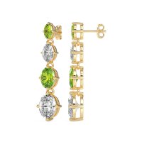 Graduating Oval Dangle Earrings