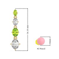 Graduating Oval Dangle Earrings