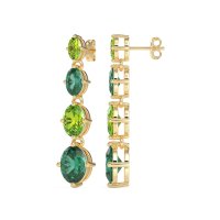 Graduating Oval Dangle Earrings