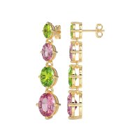 Graduating Oval Dangle Earrings