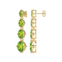 Graduating Oval Dangle Earrings