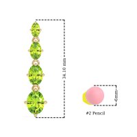 Graduating Oval Dangle Earrings