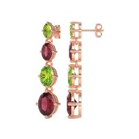 Graduating Oval Dangle Earrings