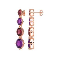 Graduating Oval Dangle Earrings