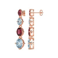 Graduating Oval Dangle Earrings