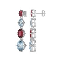 Graduating Oval Dangle Earrings