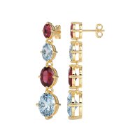 Graduating Oval Dangle Earrings