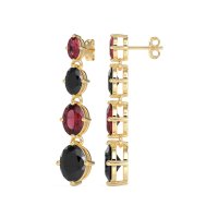 Graduating Oval Dangle Earrings