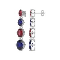 Graduating Oval Dangle Earrings