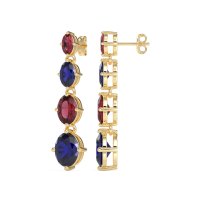 Graduating Oval Dangle Earrings