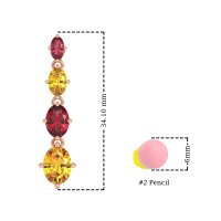 Graduating Oval Dangle Earrings