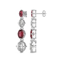 Graduating Oval Dangle Earrings